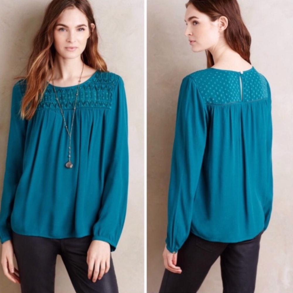 Anthropologie Meadow Rue Laurel Smock top